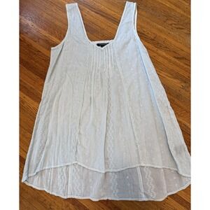Chaudry KC Vintage Baby Blue Cotton Tank Embroidered Size Small